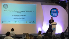 Porritt delivered a rousing opening address on the need to accelerate business action on climate change